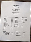 Five Points Hot Dogs menu