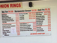 Gassaway’s Tastee Freeze menu