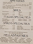 Spiros Family menu