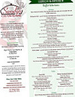 Sandy's Custom Cuisine menu