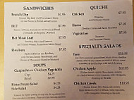 Heritage Bakery menu