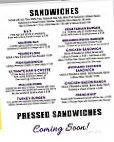 Avenue Subs menu