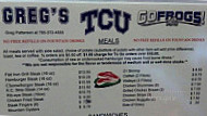 Greg's Place menu