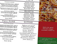 Josie's menu