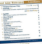 Local Asian Bistro menu