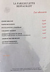 La Table menu