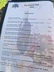 The Royal Oak menu