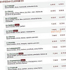 Le Kiosque à Pizzas menu