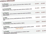 Le Kiosque à Pizzas menu