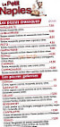 Pizzeria Le Petit Naples CHAMPION DE FRANCE menu