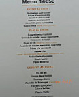 La Bellevue menu