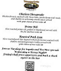 Tidewater Grille menu