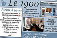 Le 1900 menu