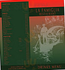 La Famiglia menu