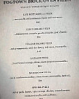 Fogtown Brewing Company menu