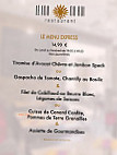 Le Fou du Roi menu