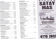 Satay Mas Restaurant menu