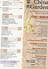 China Garden menu