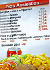 Pita Burger menu