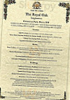 The Royal Oak menu