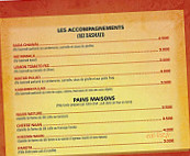 Restaurant Indien Shalimar menu