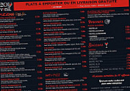 Le 20 Heures Vin menu