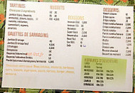 Le Jungle menu