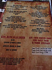 Laughing Horse Saloon menu