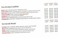 Univers Pizza menu