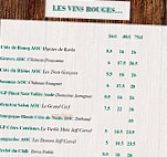 Les Marronniers menu