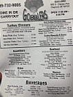 Gobbler's menu