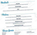 The Bluewater menu