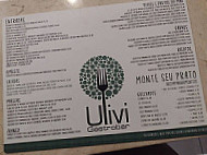 Ulivi Gastrobar menu