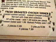 Brown Bear menu