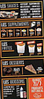 La Flambée menu