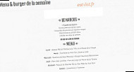 Le Pré En Ville menu