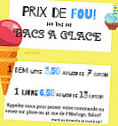 Le Comptoir Des Glaces menu