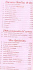 Nouvelle Etoile d'Or menu