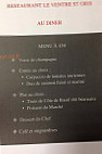 Le Ventre Saint Gris menu