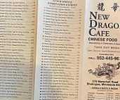 Dragon Cafe menu