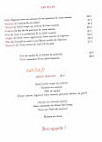 Le Franklin menu