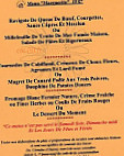 Le Relais Fleuri menu