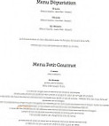 Le Grand Bleu menu