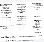 Les Lavandes menu