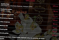 Riad Salam menu