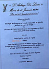 Auberge du Lievre menu