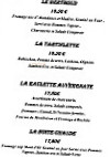 Auberge Du Sapt menu