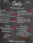 Menta Tapas Copas menu