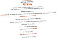 Le Neptune menu