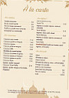 Orient'Halles menu